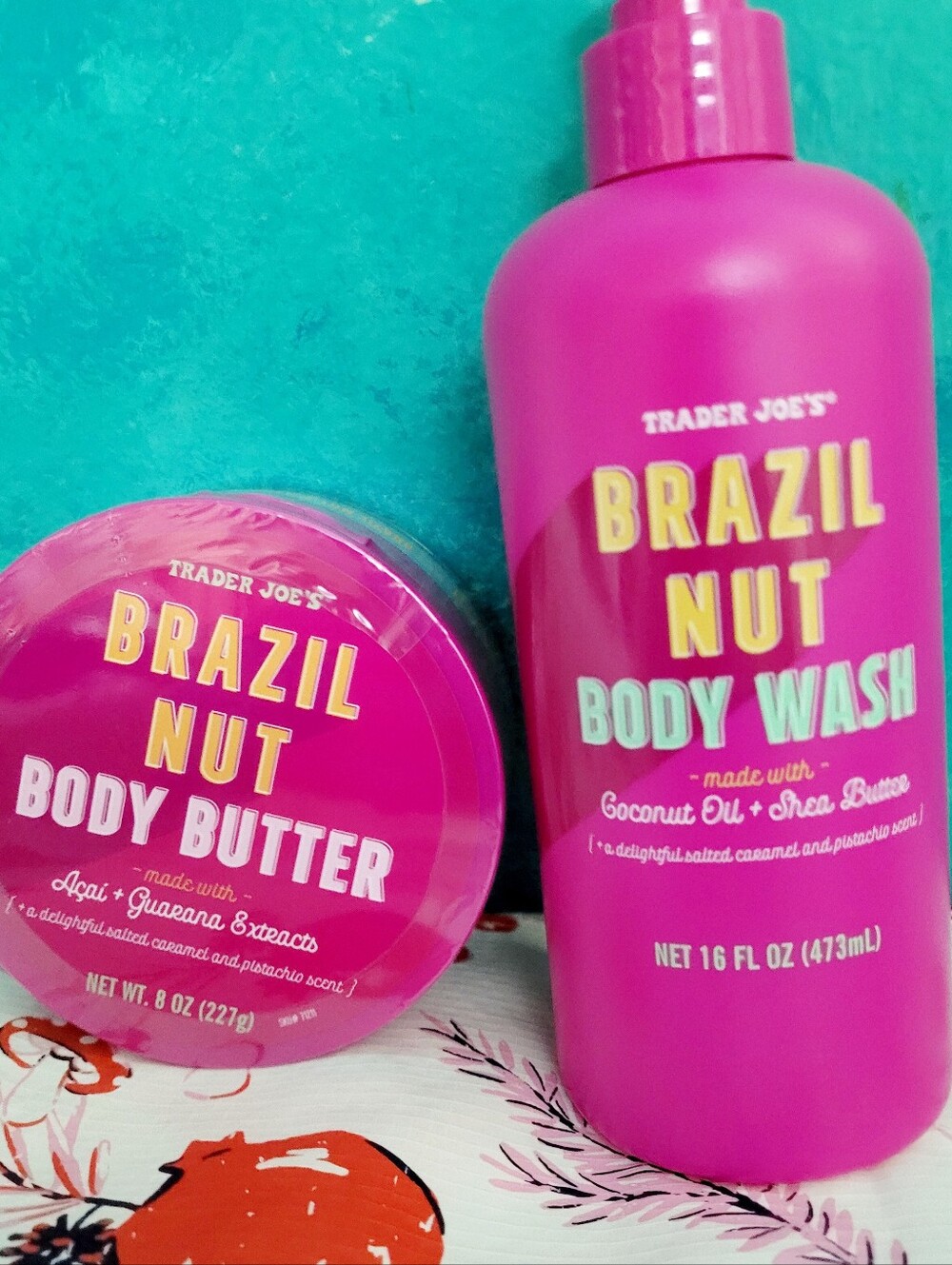Lot of 2 NWT Trader Joe's Brazil Nut Body butter 8oz Body Wash 16oz